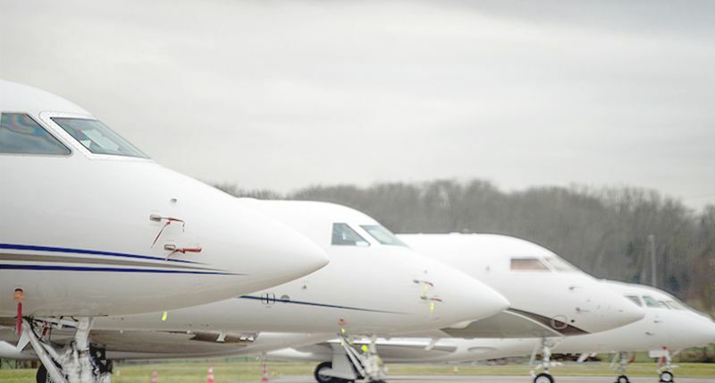 Image of a row of jets